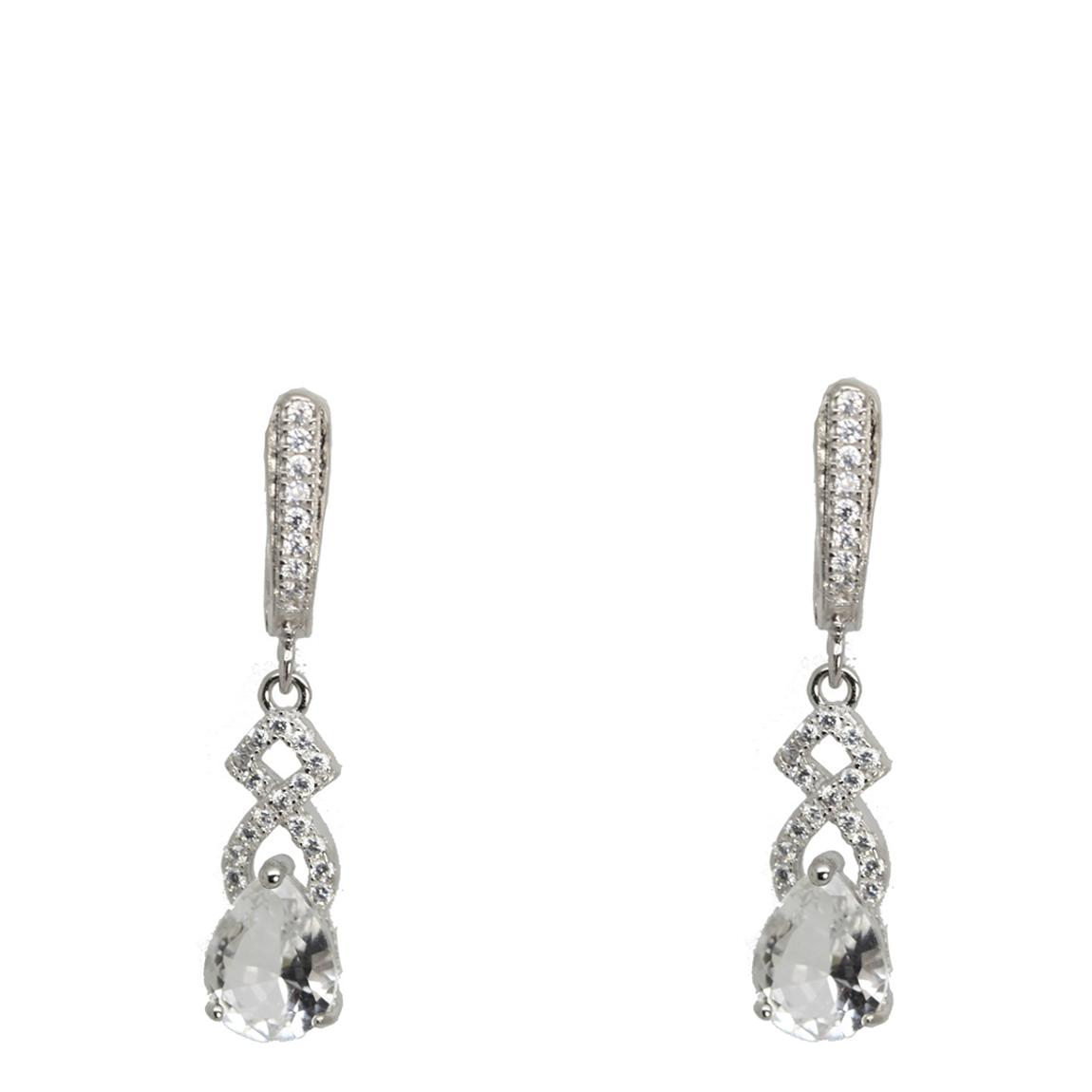 Clear Cubic Zirconia Long Pear Shape Earring main product photo