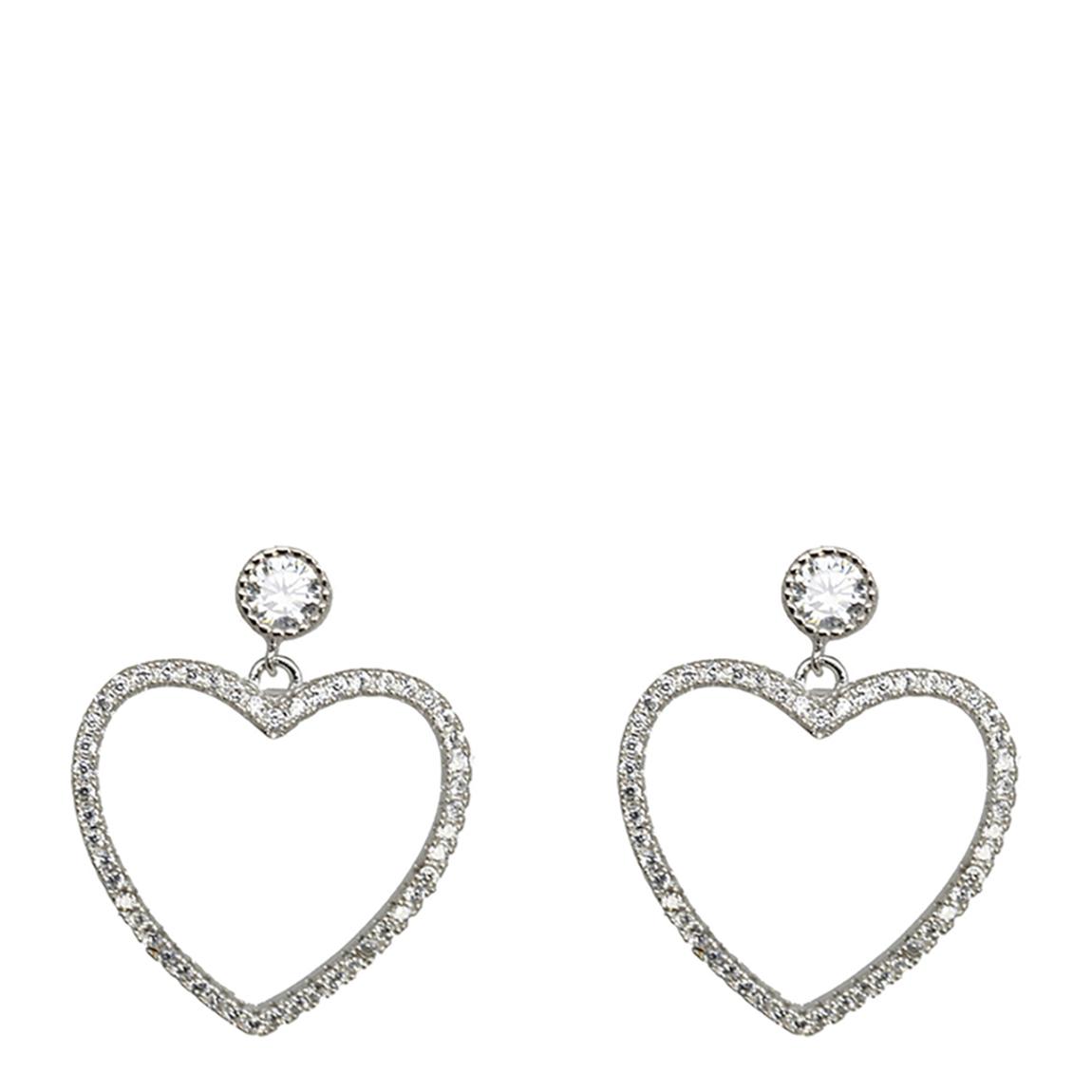 Clear Cubic Zirconia Large Heart Earring main product photo
