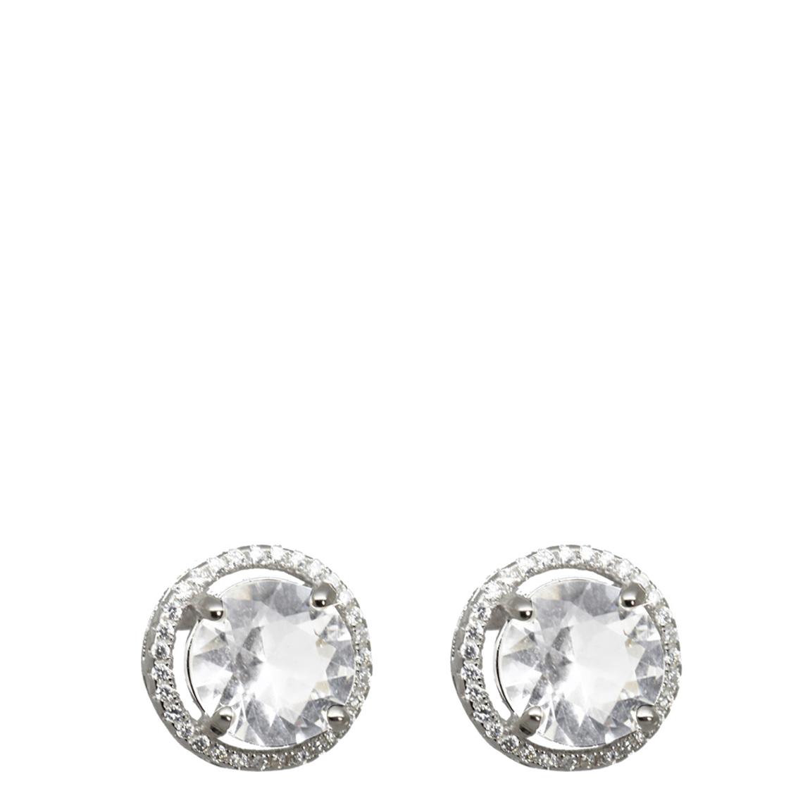 Clear Cubic Zirconia Large Round Cubic Zirconia Earrings main product photo