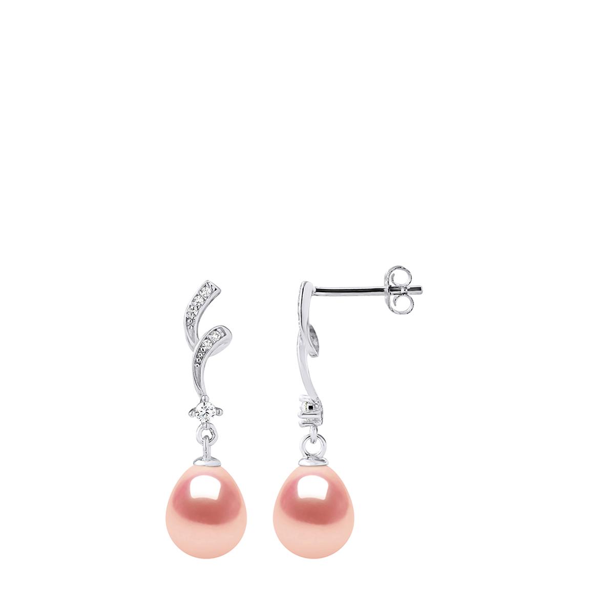 Natural Pink Pearls Pears 8-9 mm Whirlwind Earrings main product photo