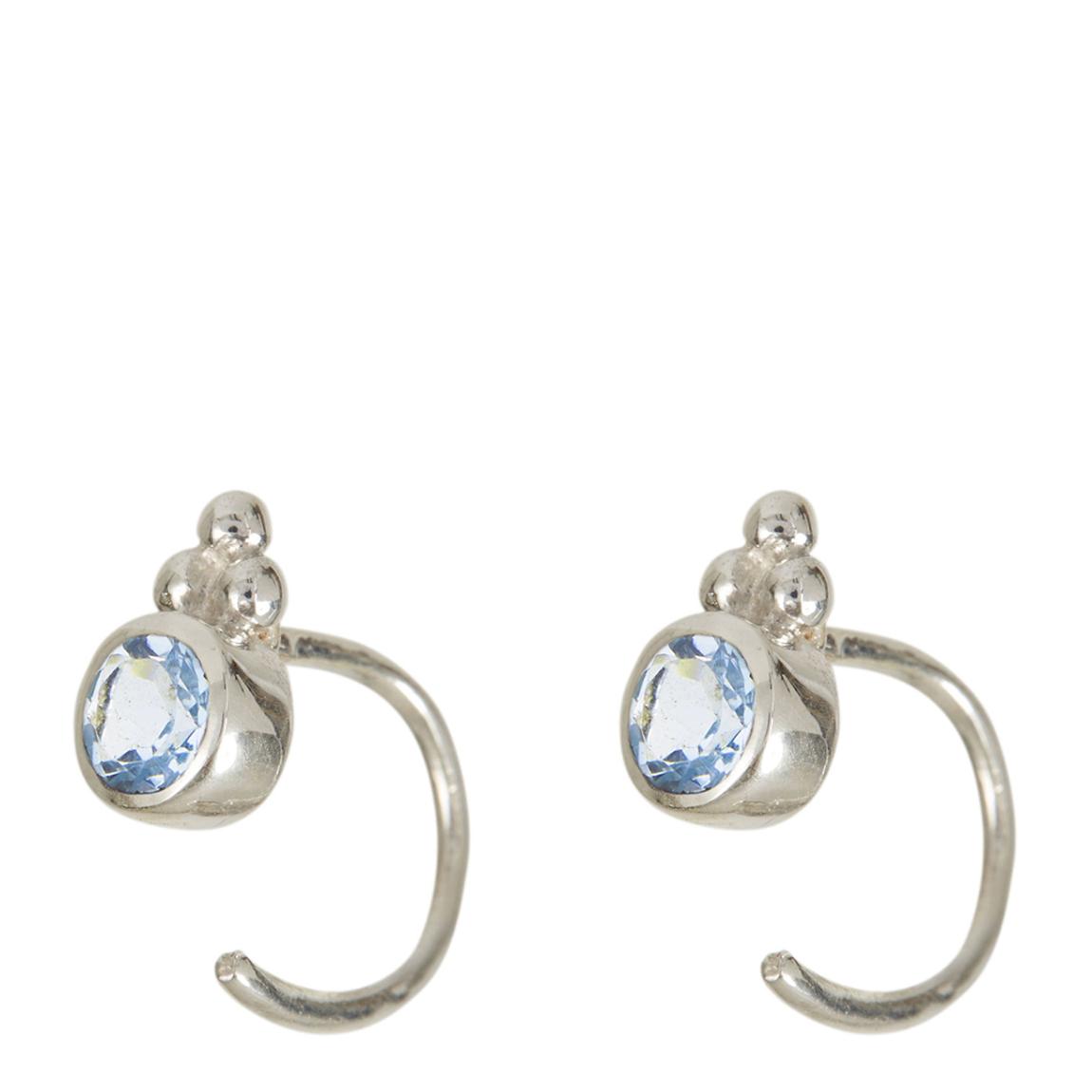 Blue Topaz Holi Jewel Stud Hoops main product photo