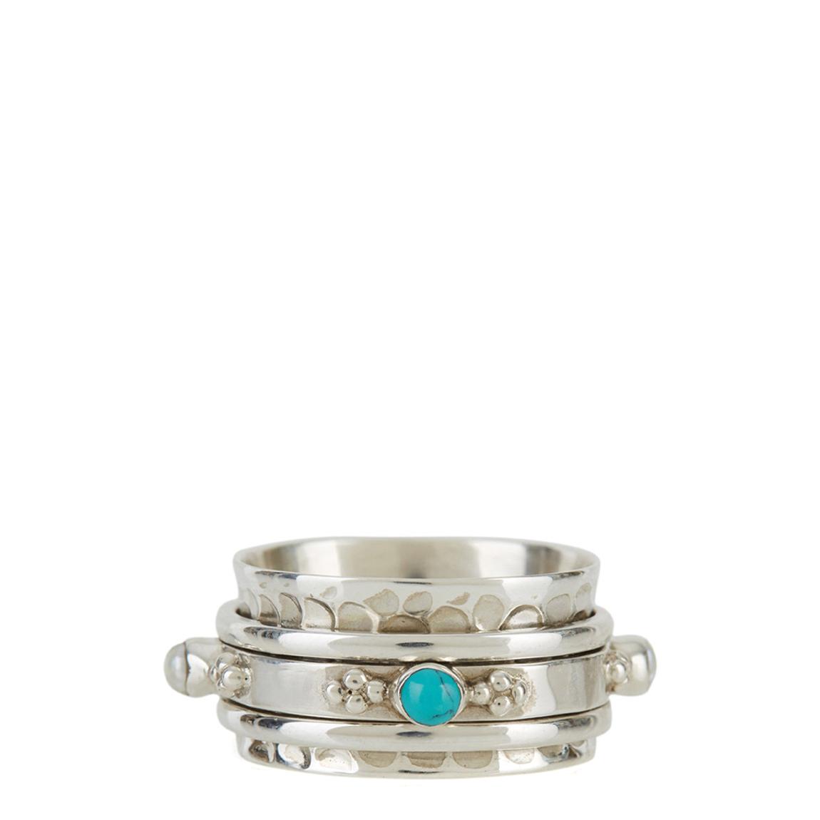 Silver Rajput Serenity Spinning Ring main product photo