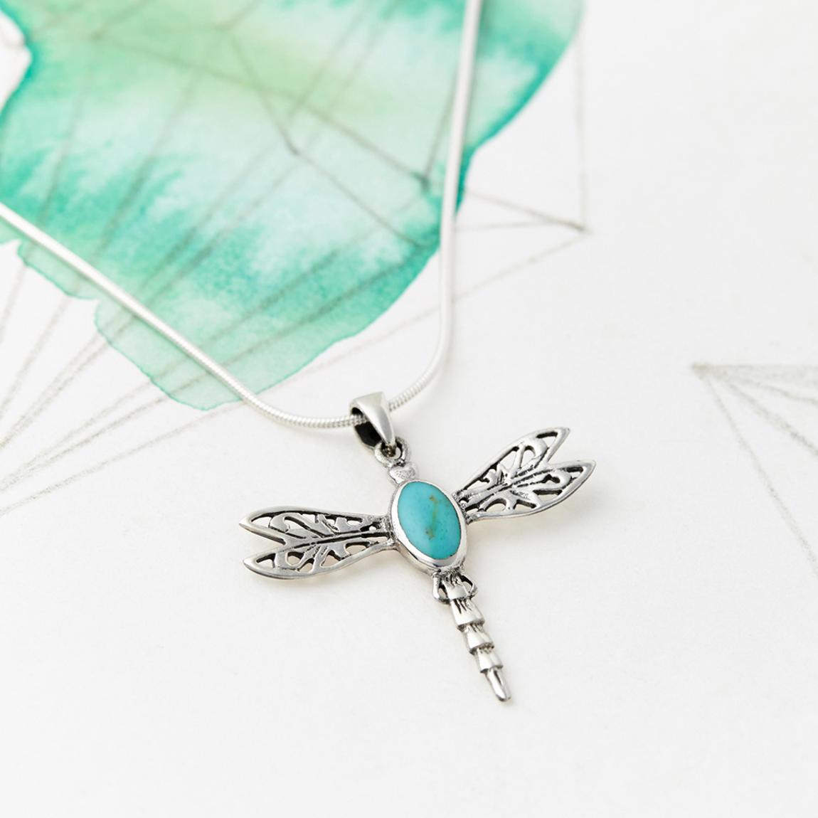 Turquoise Dragonfly Turquoise Necklace main product photo