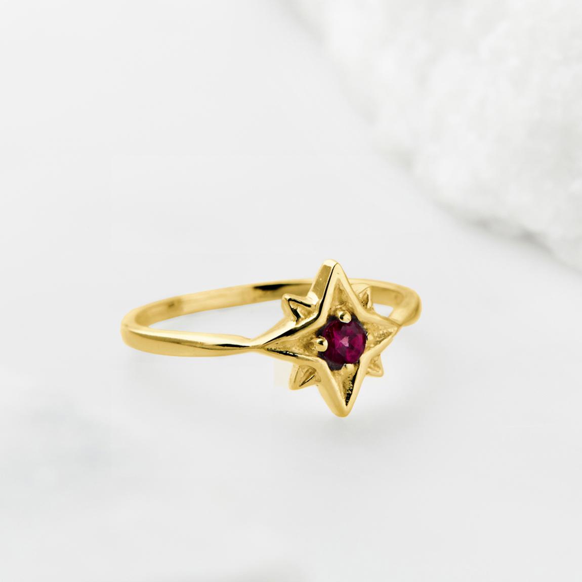 Rhodolite Guiding North Star Ring main product photo