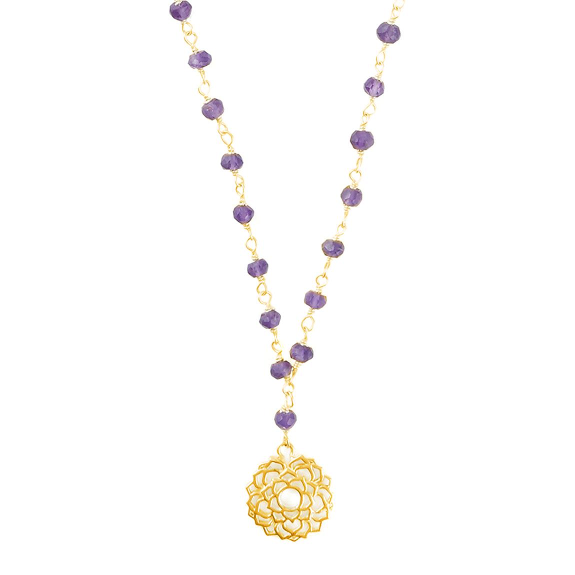 Gold Crown Chakra Gemstone Necklace main product photo
