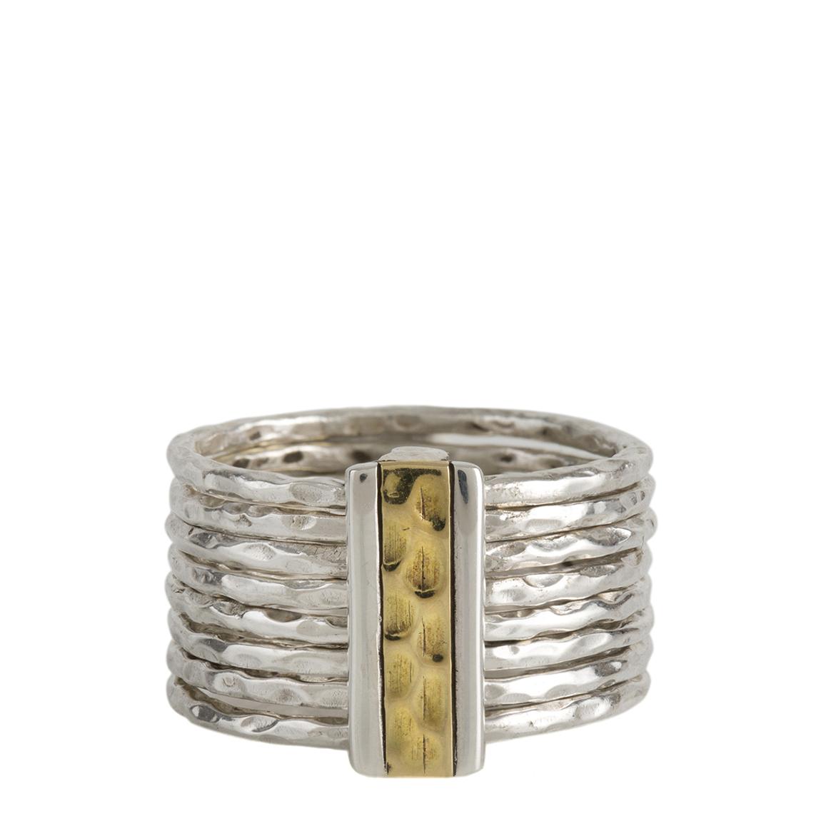 Silver Karma Fortune Stacking Ring main product photo