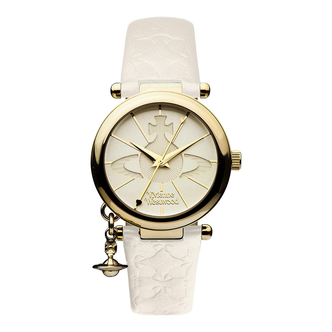 Women's Gold & White Orb I Watch 32mm main product photo