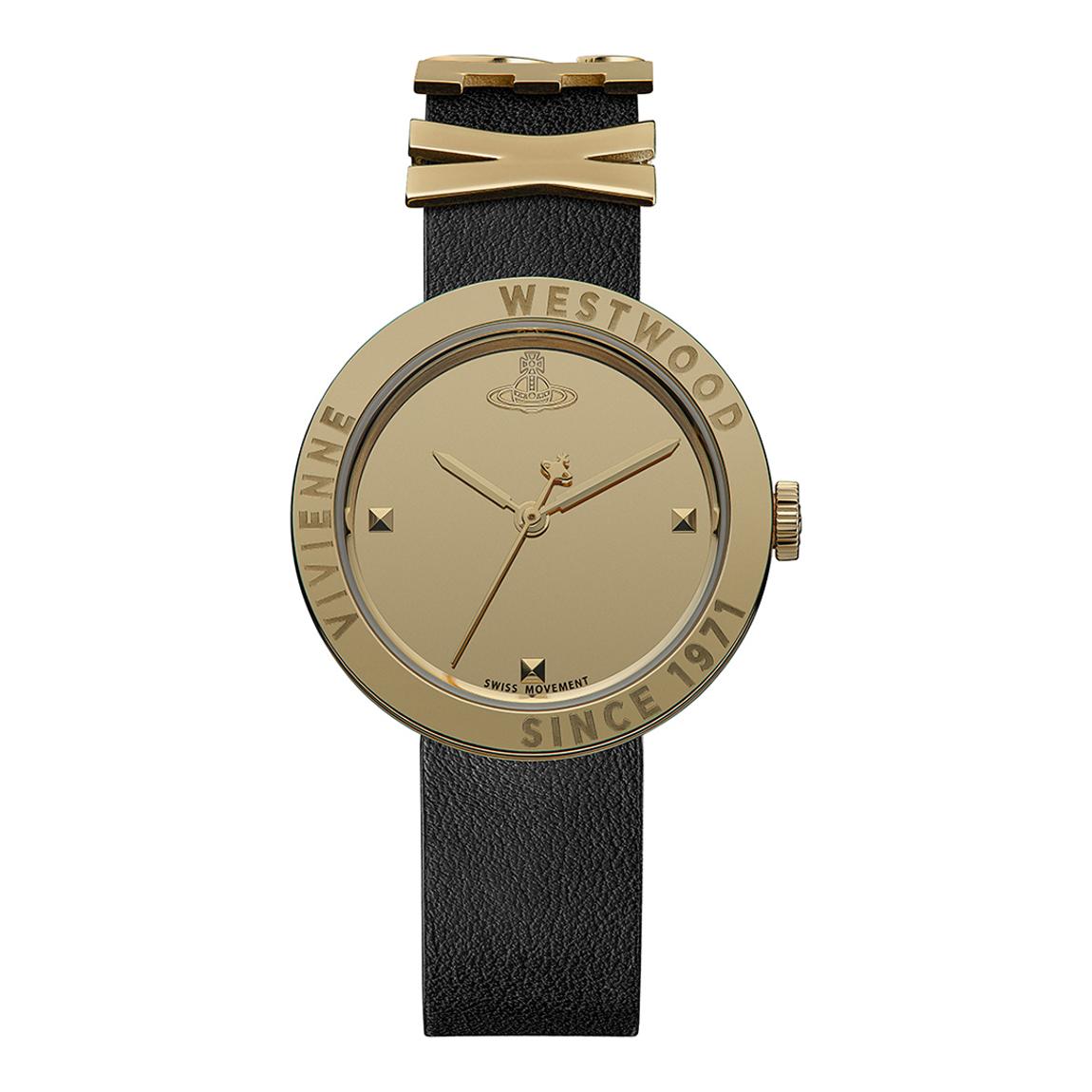 Women's Gold & Black The Rebel Watch 30mm main product photo