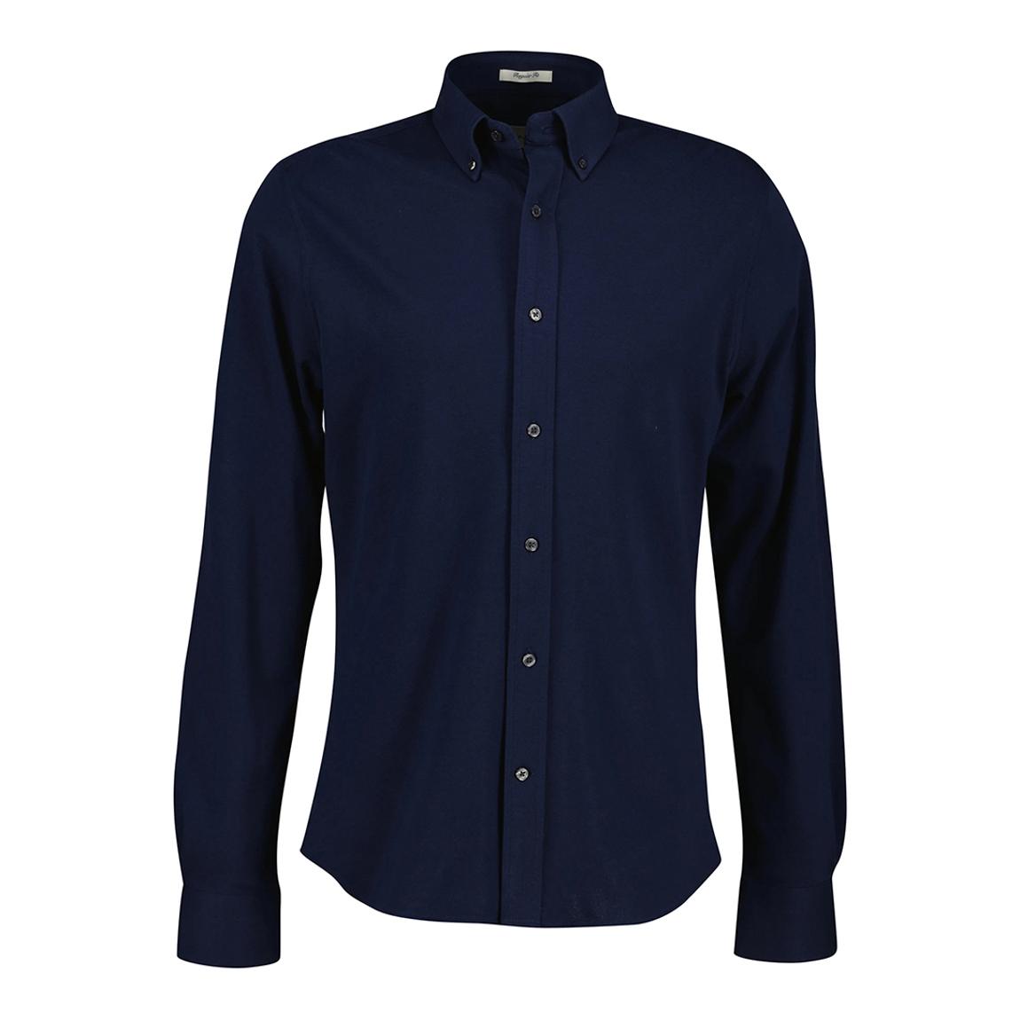 Navy Regular Jersey Pique Stretch Shirt main product photo
