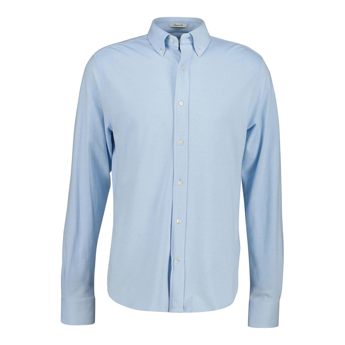 Light Blue Regular Jersey Pique Stretch Shirt main product photo