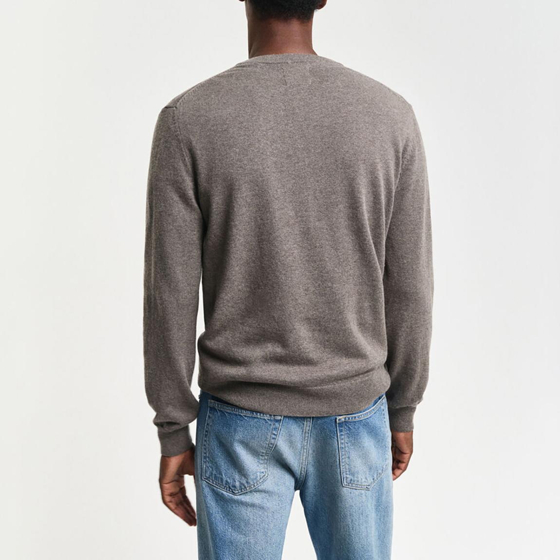 Brown Wool Blend V-Neck Jumper main product photo
