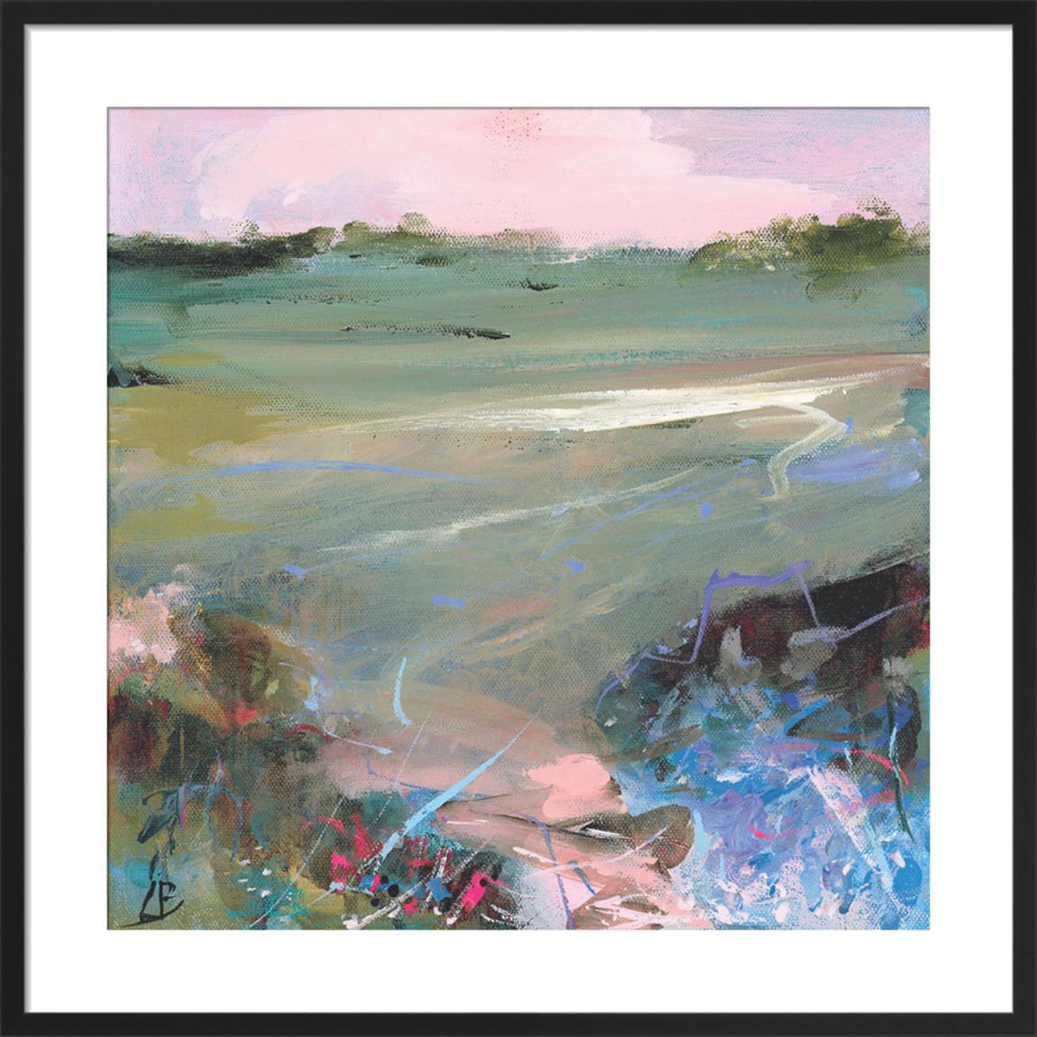 Pink Skies Framed Art Print by Leslie Birch 55cm x 55cm main product photo