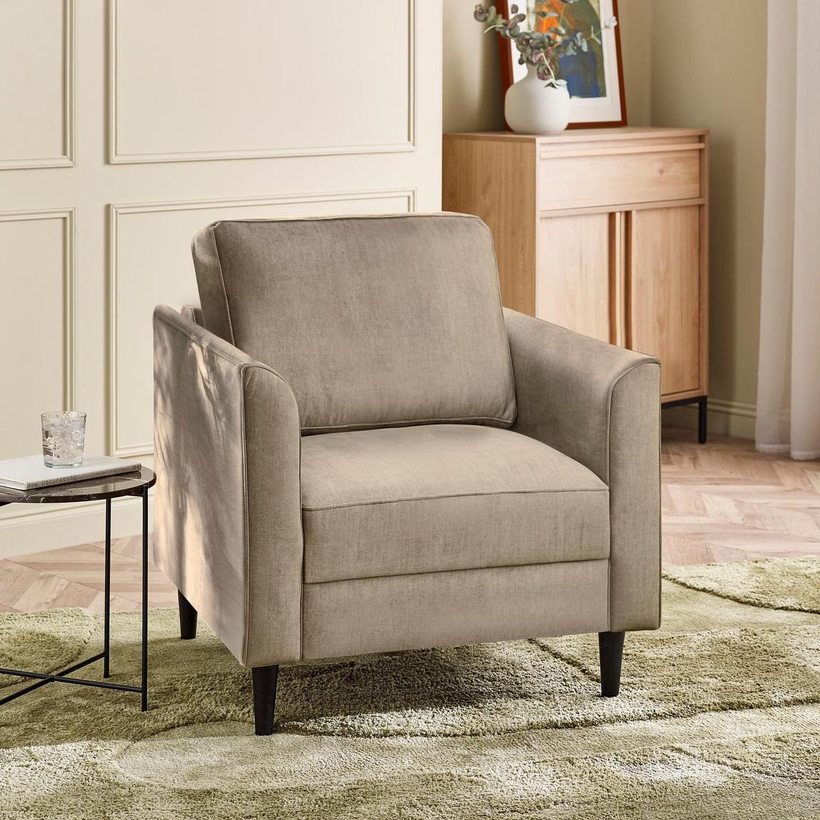 Furniturebox Logan Beige Fabric Armchair main product photo