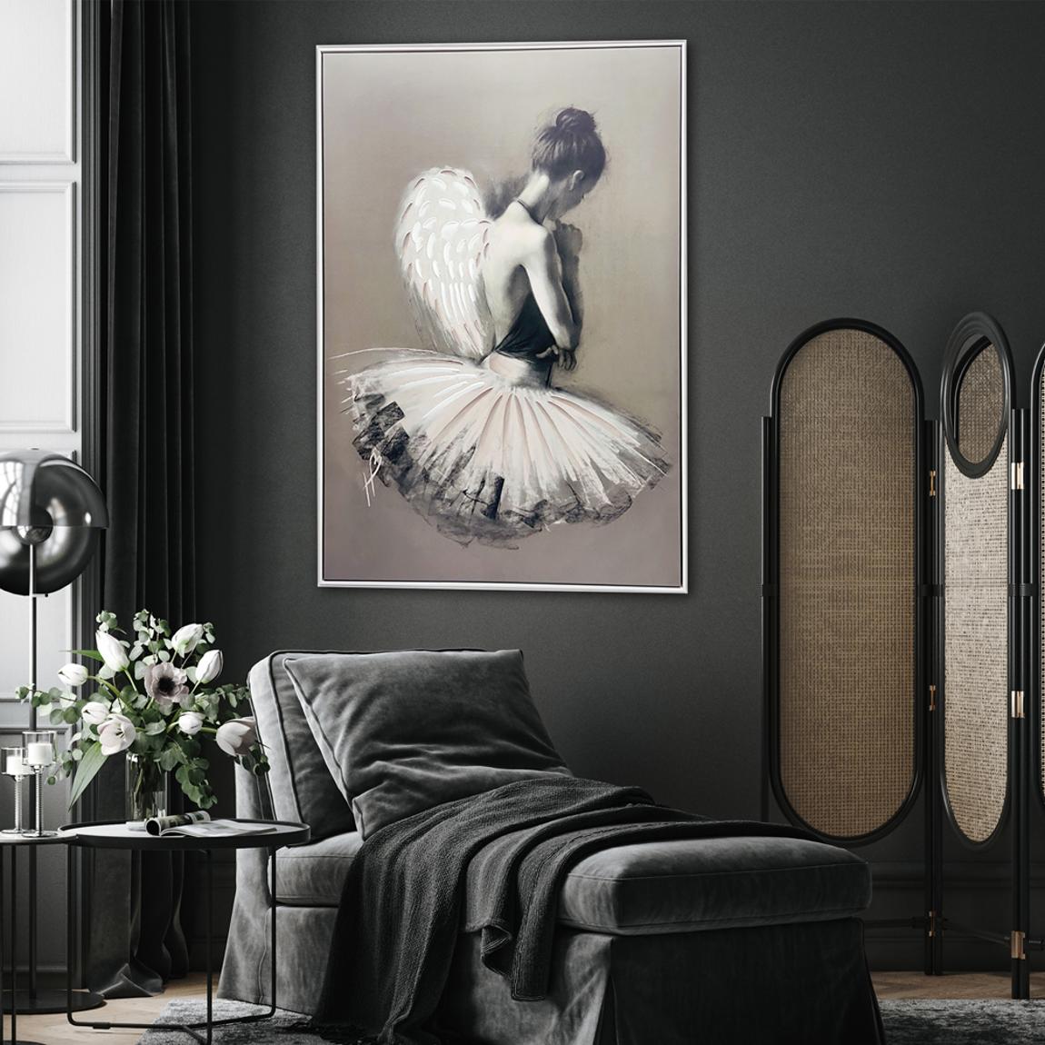 Angel Wings II Framed canvas with handpaint 72x102cms main product photo