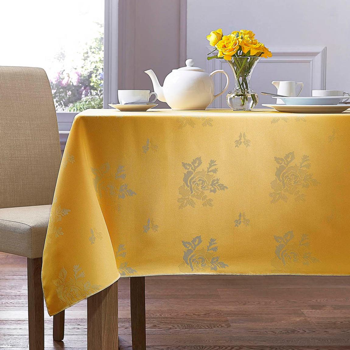 Cezanne 100% Polyester Gold Tablecloth - 178 x 229cm main product photo