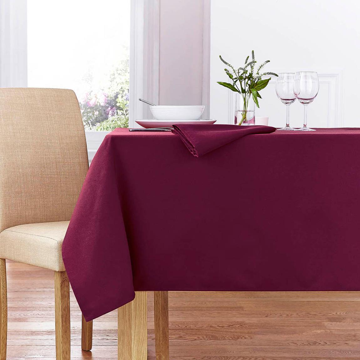 Forta 100% Polyester Burgundy Tablecloth- 89 x 89cm main product photo