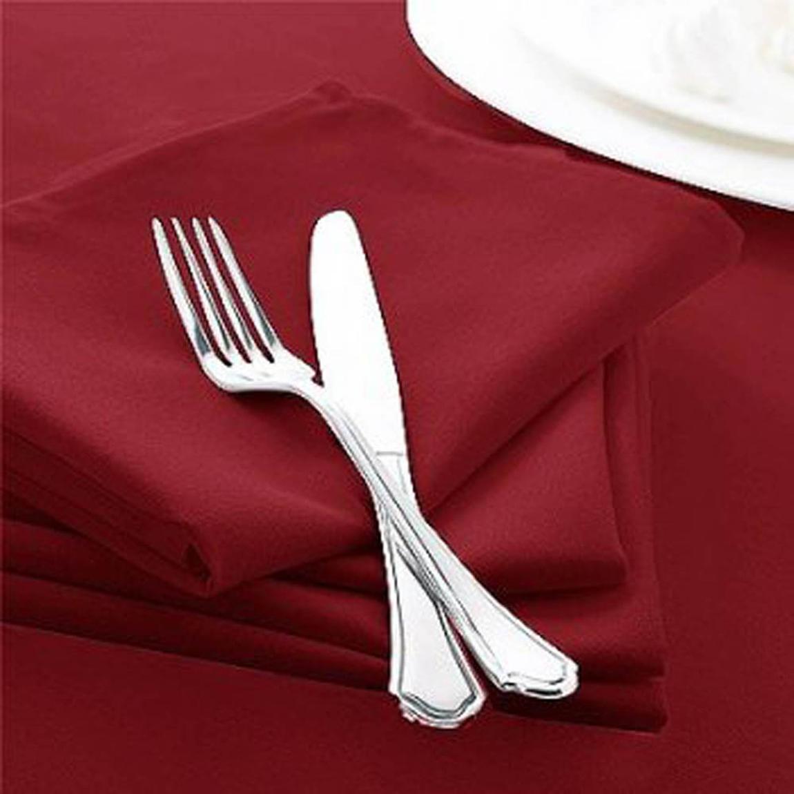 Forta 100% Spun Polyester Burgundy Napkin - 51 x 51cm (Pack of 4) main product photo