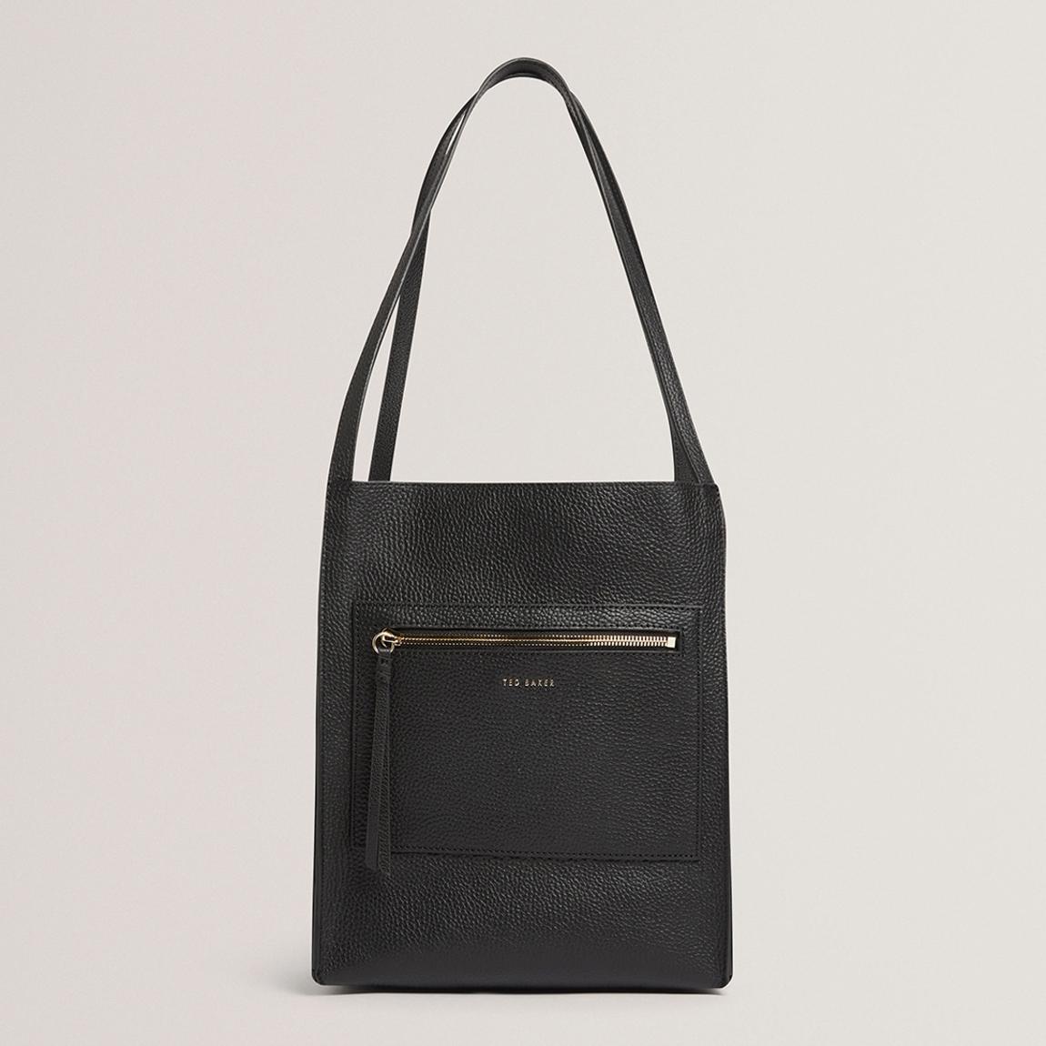 Black Soft Slouch Small Leather Tote main product photo