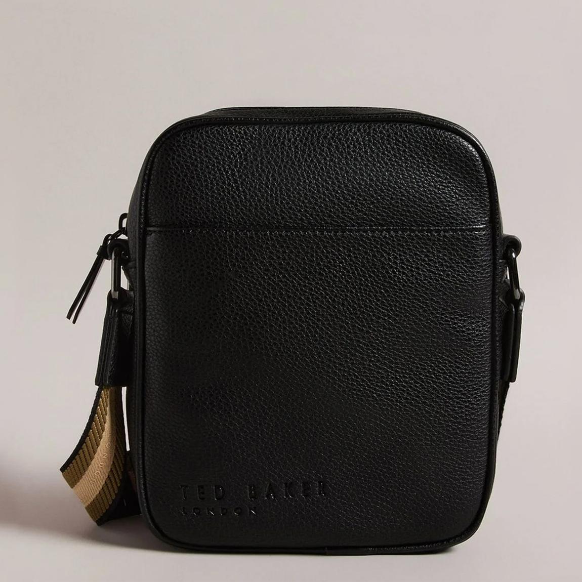 Black PU Webbing Crossbody Bag main product photo