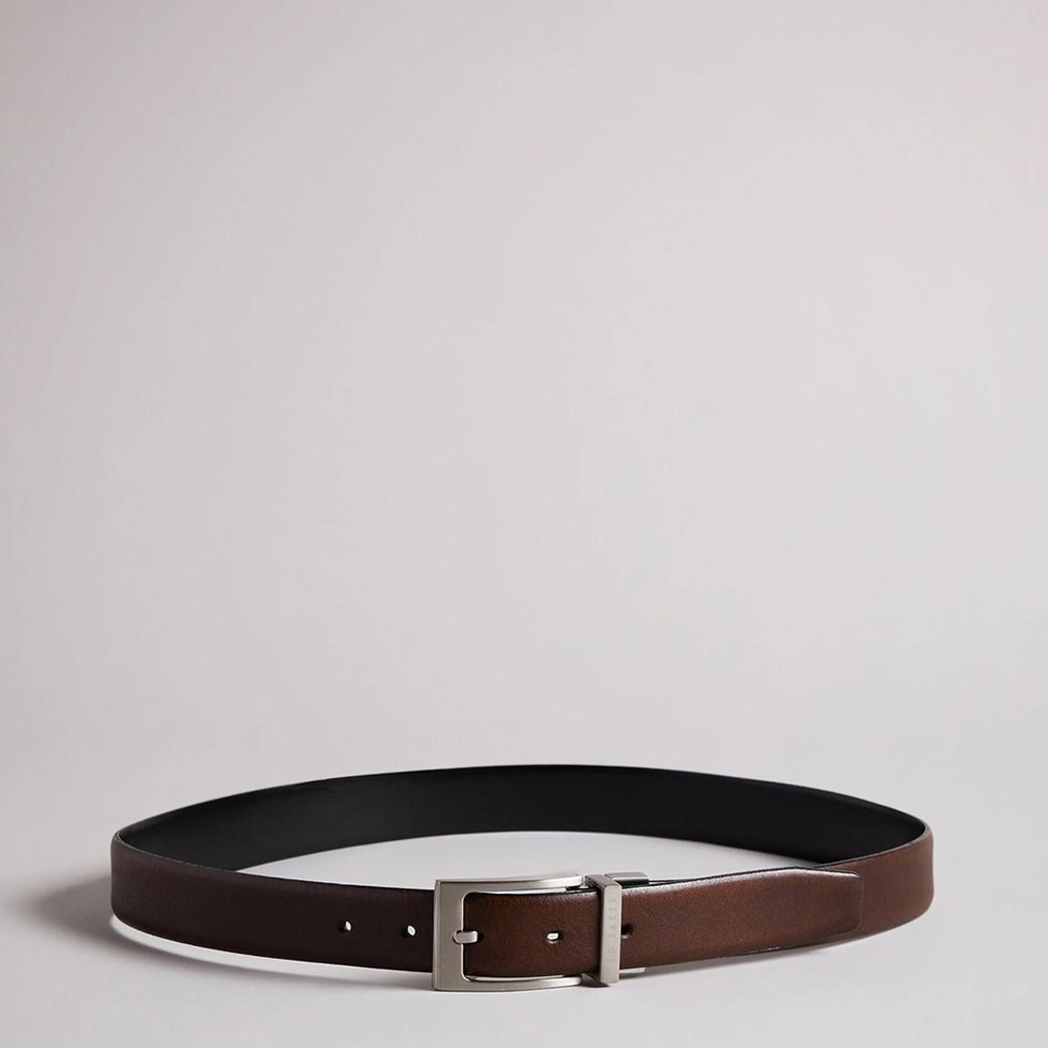 Brown Croc Reversible Leather Belt main product photo