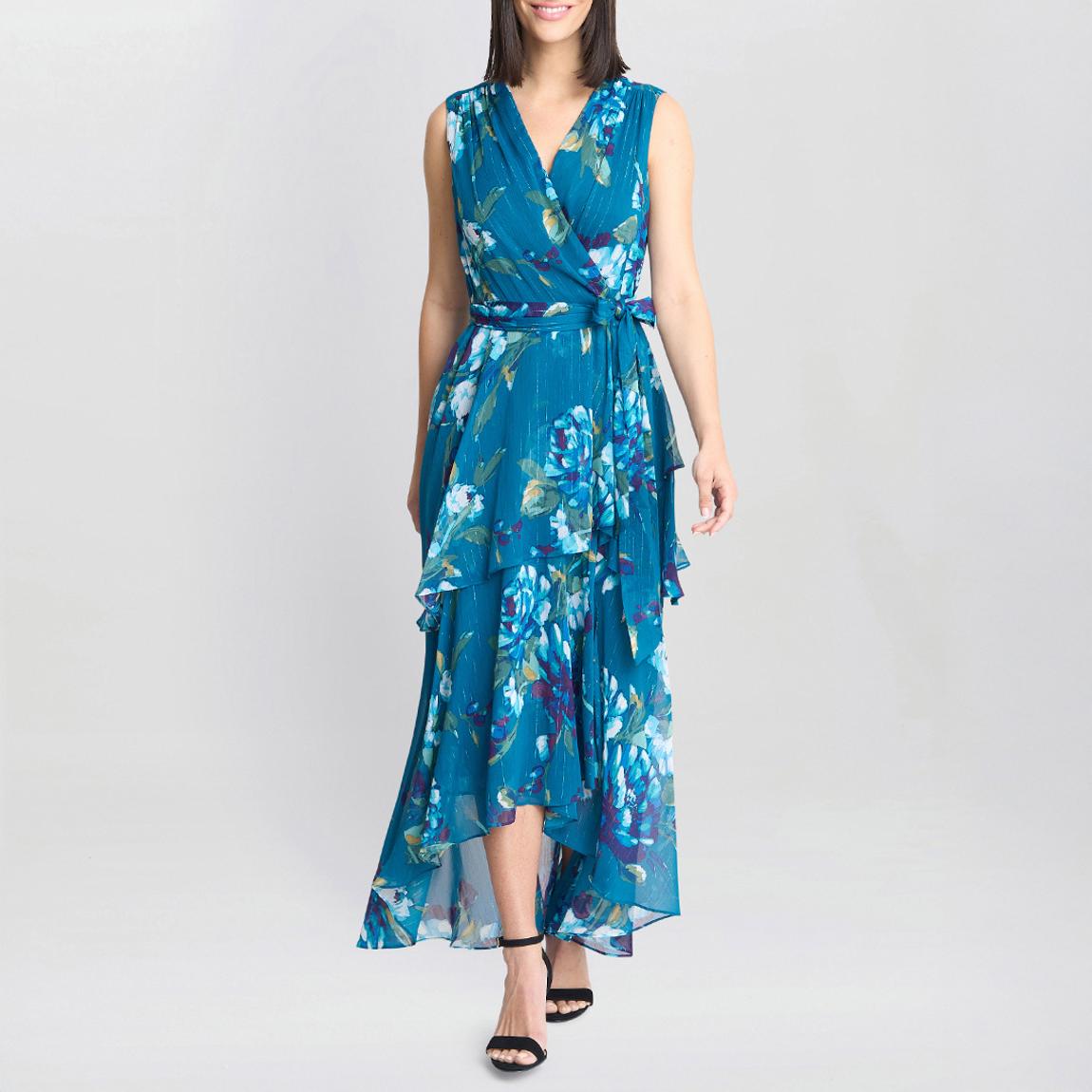 Teal Tamara Printed Maxi Dress main product photo