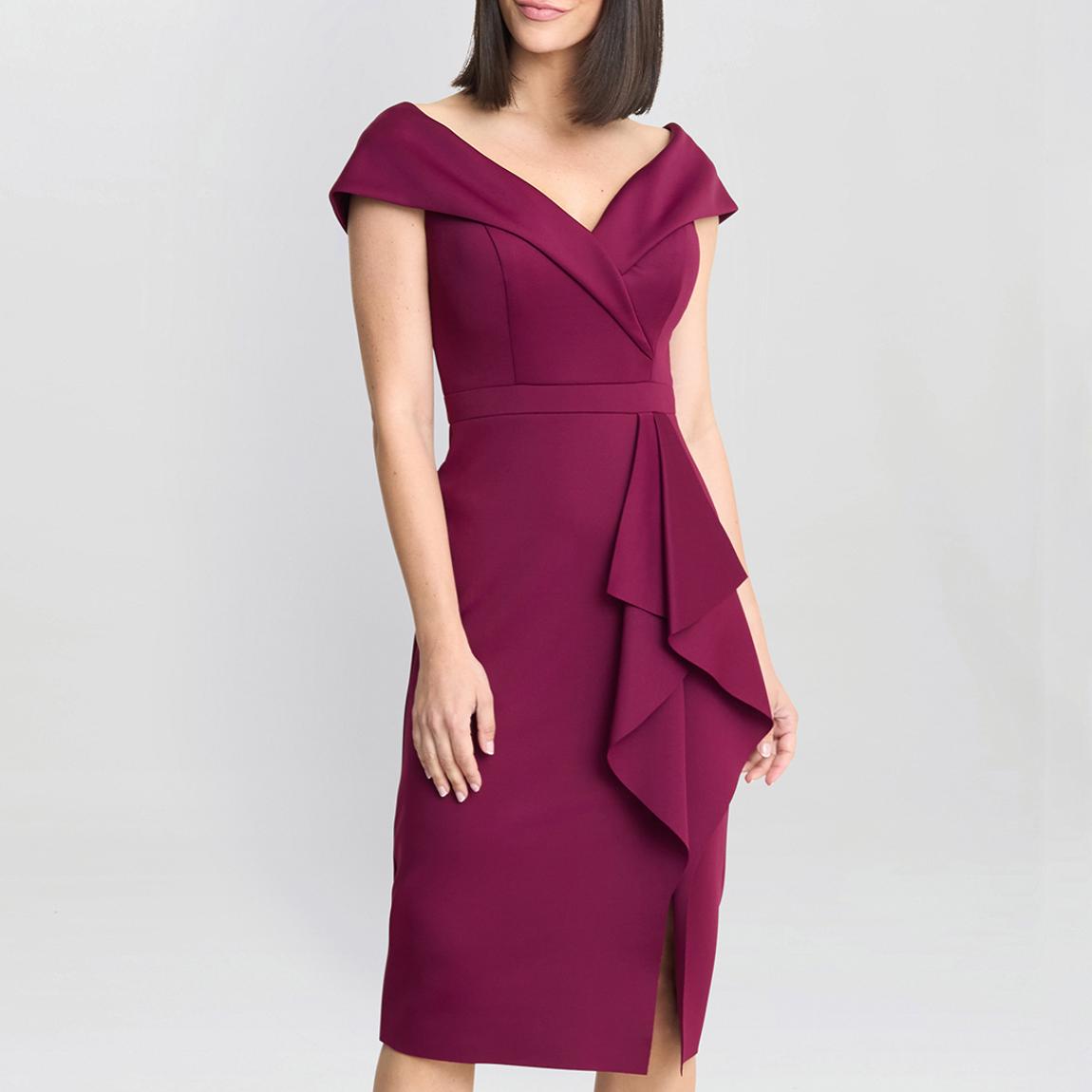 Red Miranda Ruffled Dress main product photo