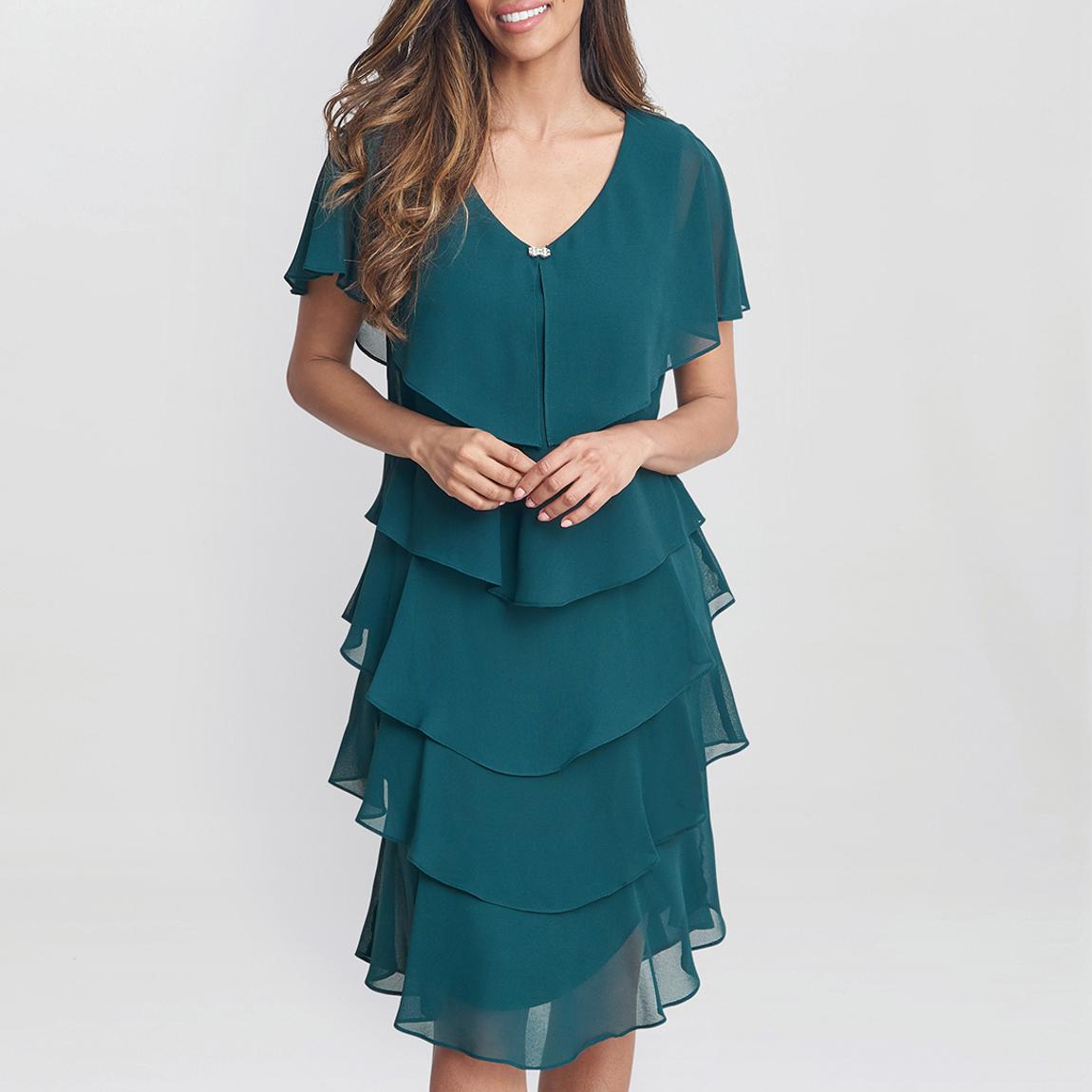 Green Bella Tiered Dress main product photo