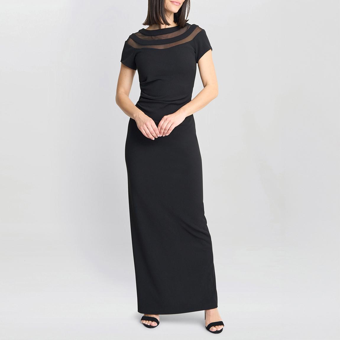 Black Michelle Illusion Maxi Dress main product photo