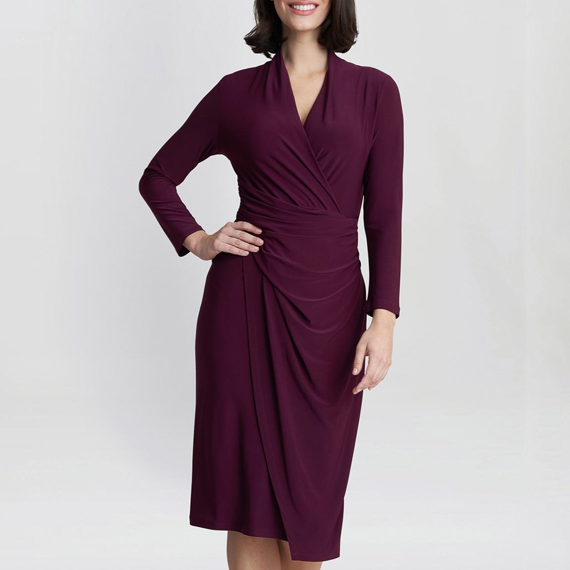 Plum Gloria Jersey Wrap Dress main product photo