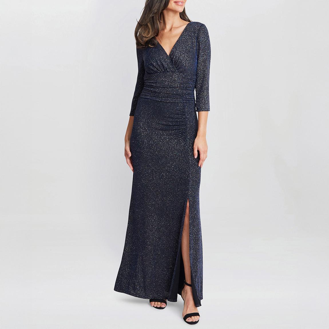Navy Eugenie Metallic Maxi Dress main product photo