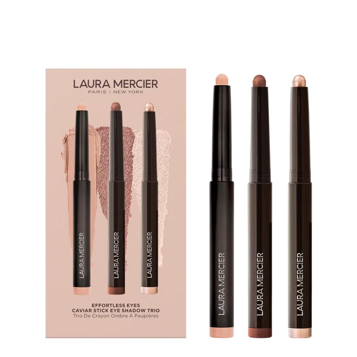 Effortless Eyes Caviar Stick Trio, Rosegold, Burnished Bronze, Dune main product photo