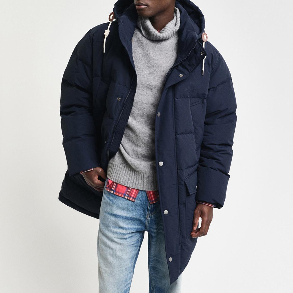 Navy Heavy Down Mid Length Jacket main product photo