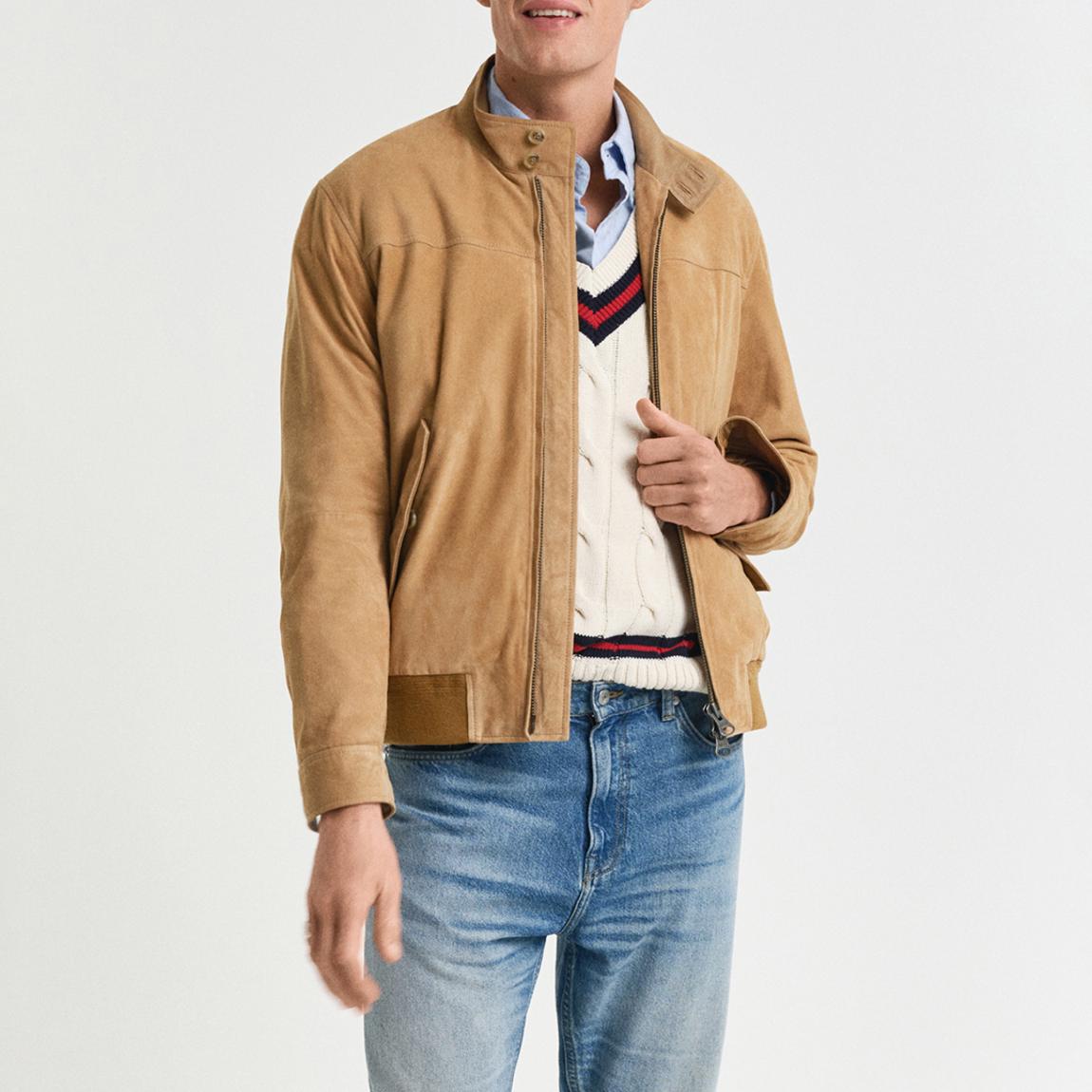 Sand Suede Harrington Jacket main product photo