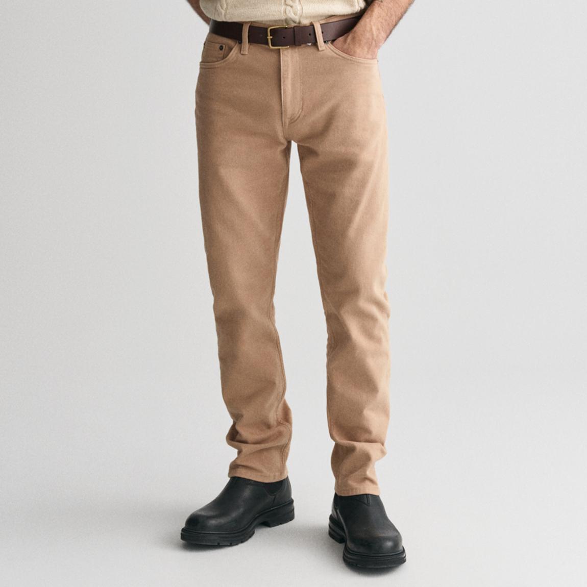 Beige Regular Soft Twill Jeans main product photo