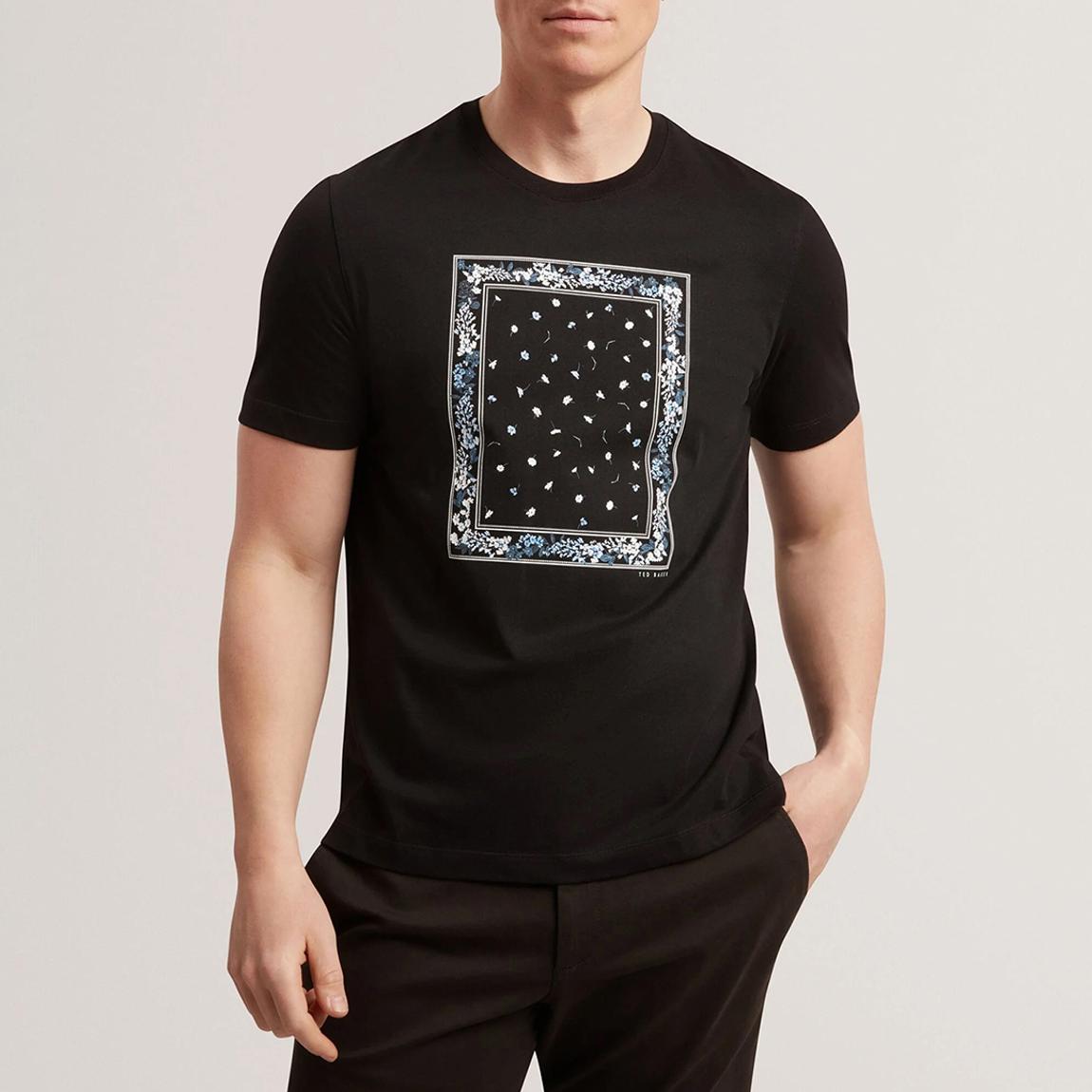 Black Burfurd Scarf Box Print T-Shirt main product photo