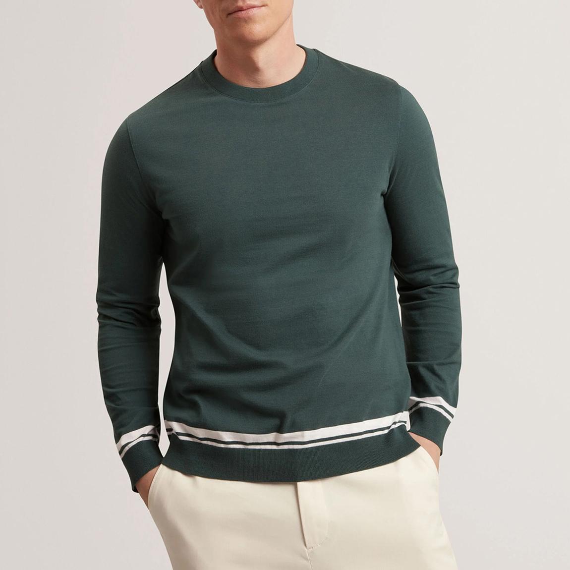 Green Friso Ribstart Cotton Jumper main product photo