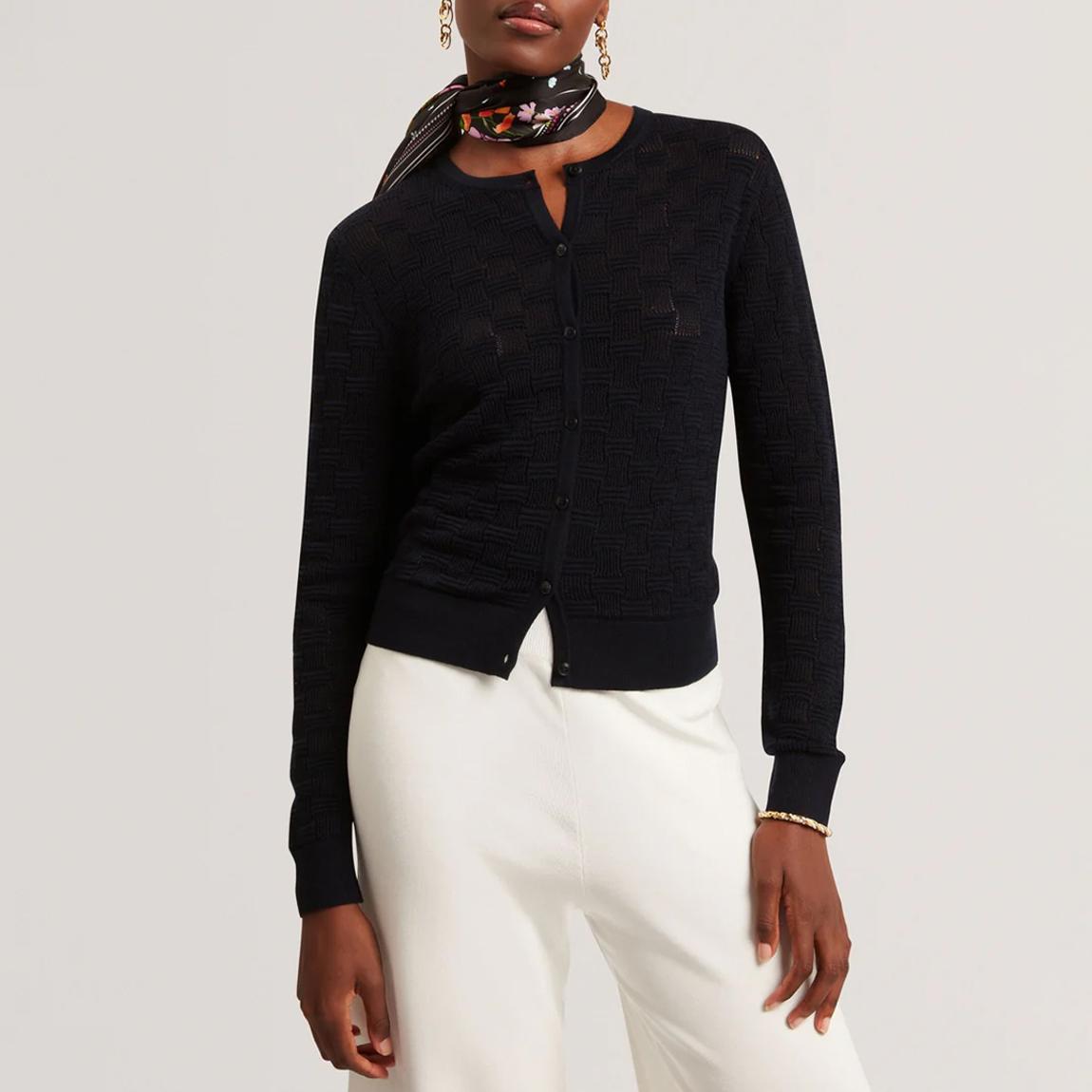 Blue Cahrie Touch Of Silk Knitted Cardigan main product photo