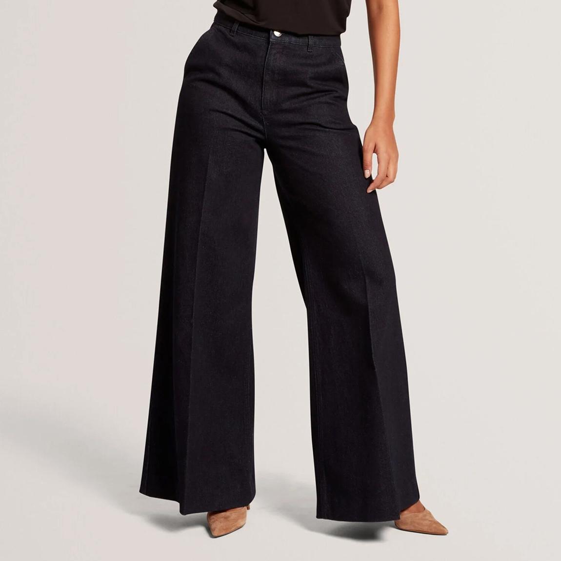 Dark Blue Eritha Wide Leg Jeans main product photo