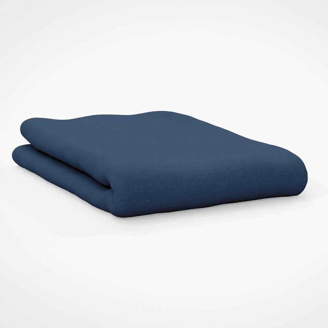 100% Brushed Cotton King/Superking Flat Sheet Navy main product photo