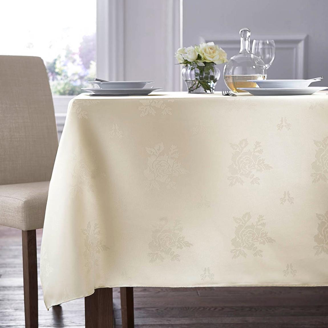 Cezanne 100% Polyester Ivory Round Tablecloth - 178cm main product photo