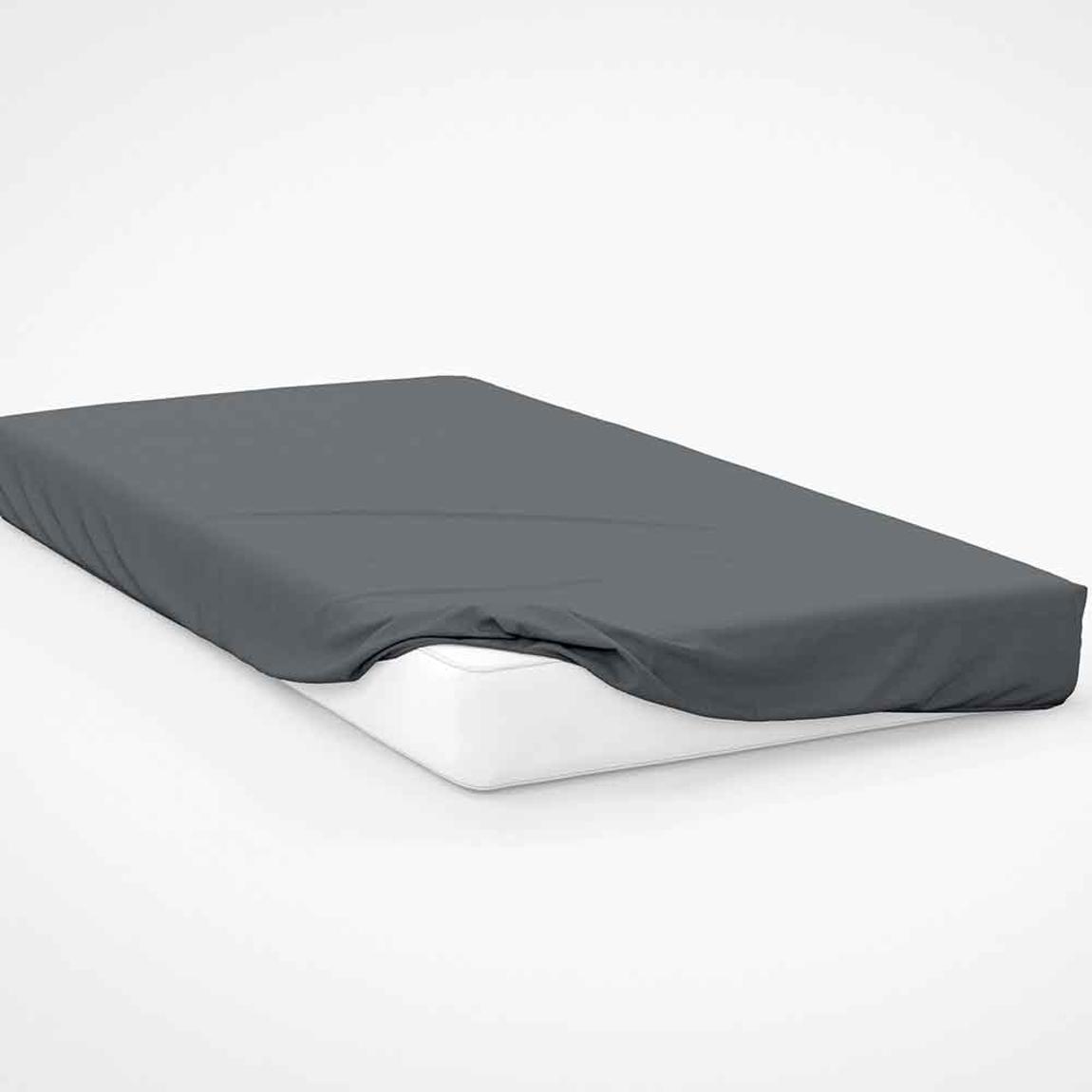 100% Brushed Cotton King Fitted Sheet 15" Charcoal main product photo