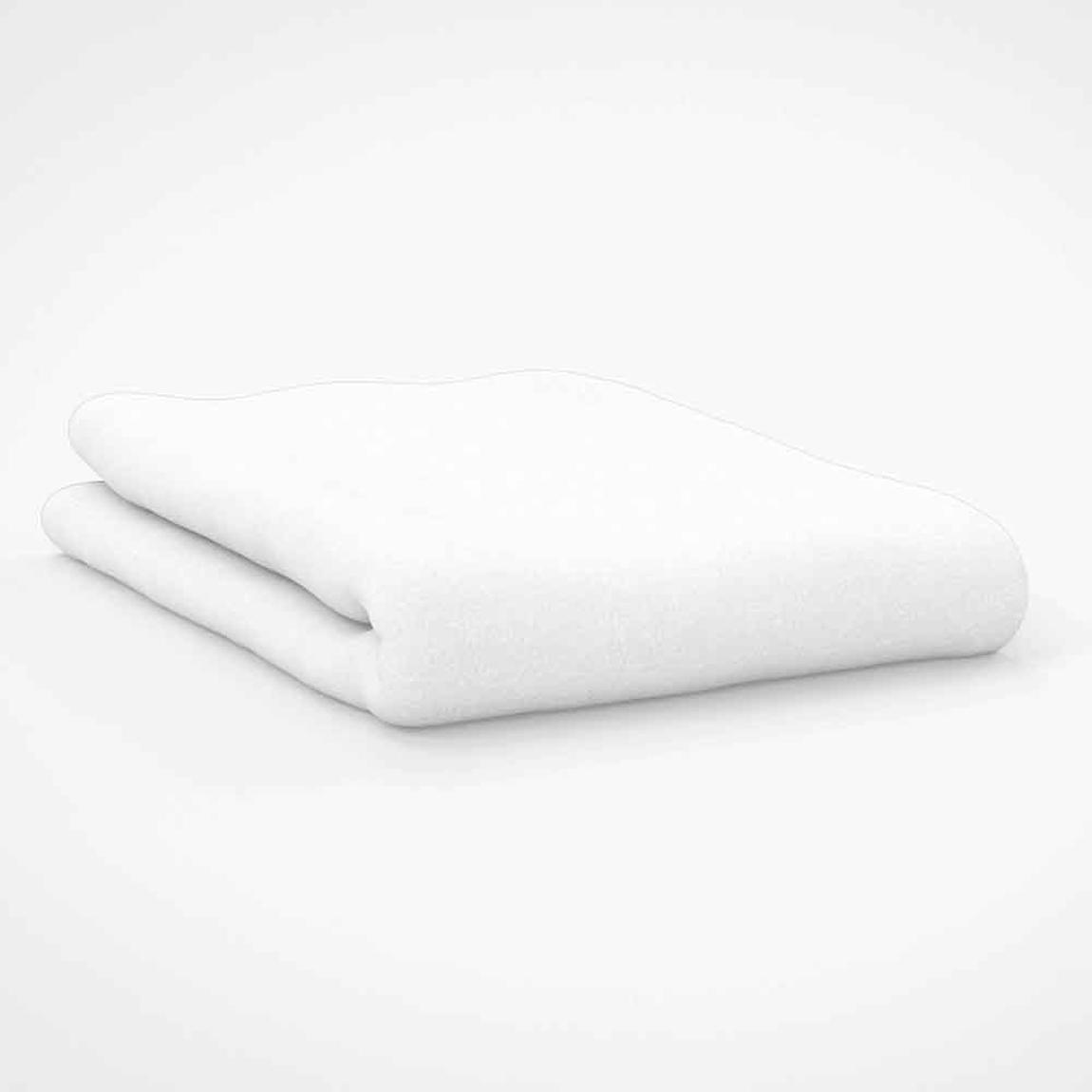 100% Brushed Cotton Single Flat Sheet White main product photo