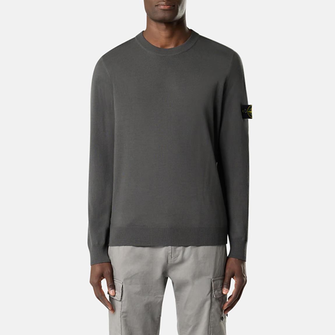Dark Grey Wool Crew Neck Sweatshirt main product photo