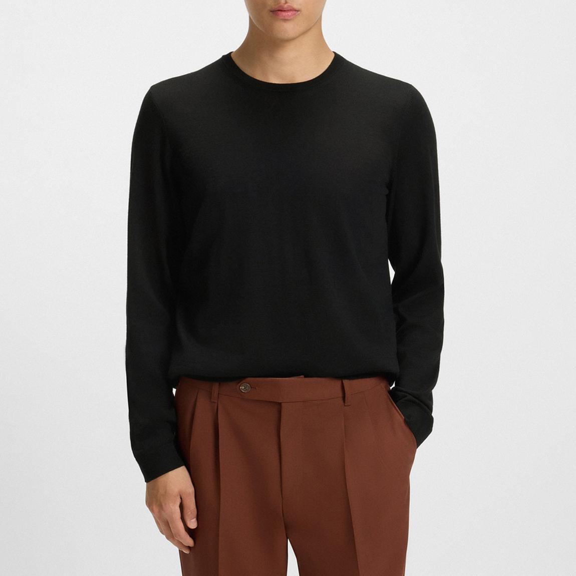 Black Crew Neck Wool Jumper main product photo