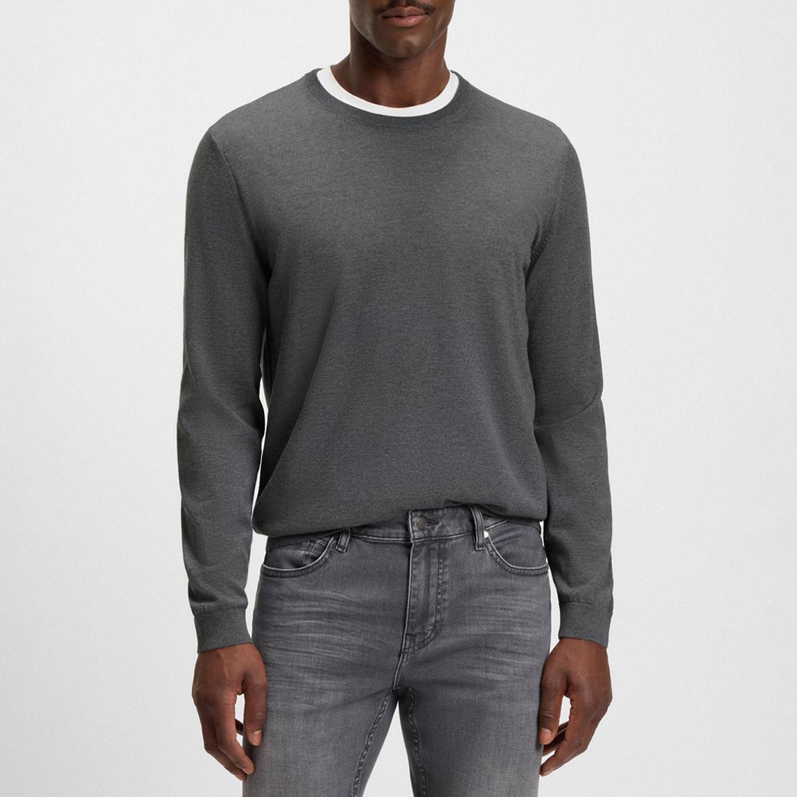 Grey Crew Neck Wool Jumper main product photo