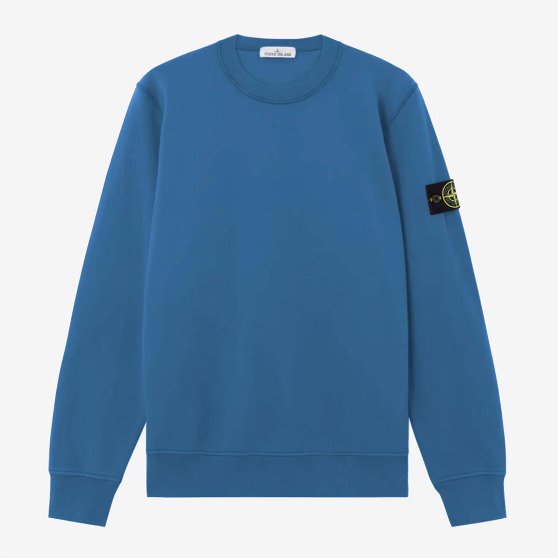 Blue Cotton Crew Neck Sweatshirt main product photo