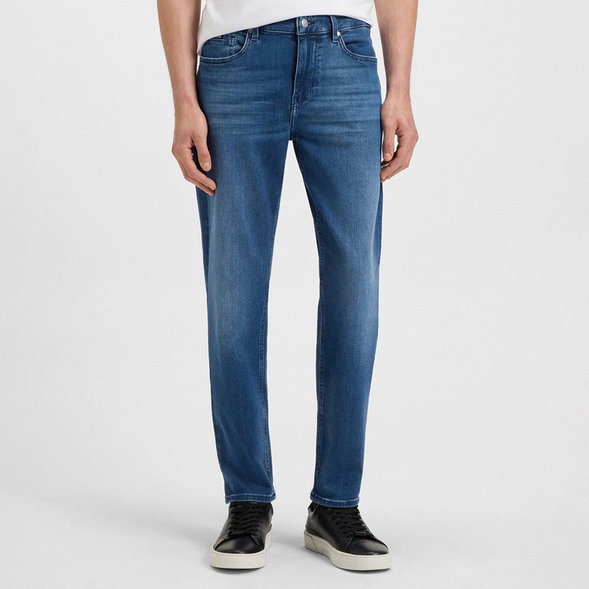 Mid Blue Relaxed Tapered Jeans main product photo