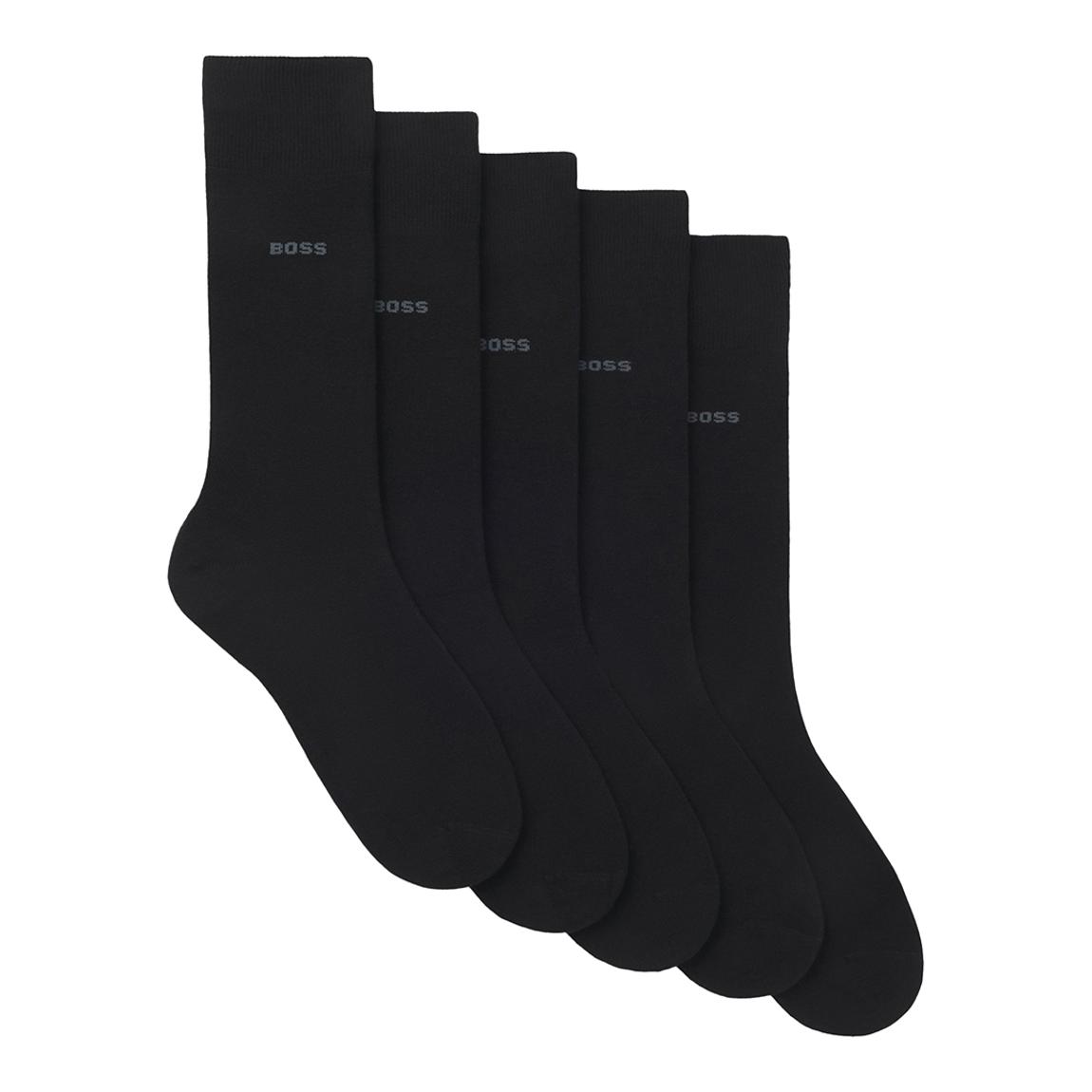 Black Cotton Stretch Socks 4 Pack main product photo