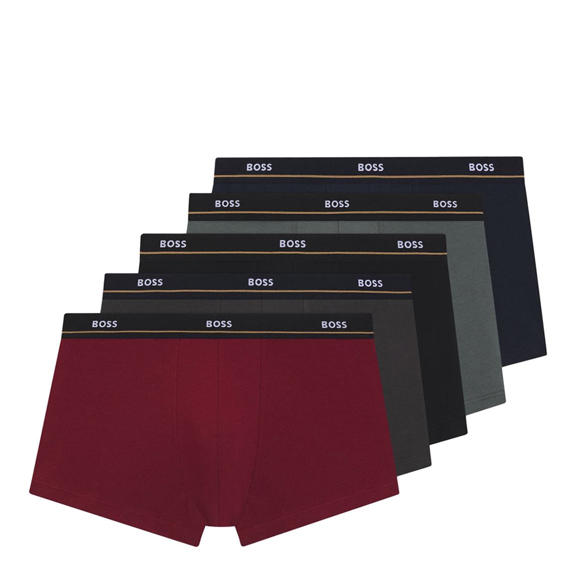 Dark Multi Logo Cotton Stretch Boxer 5 Pack main product photo