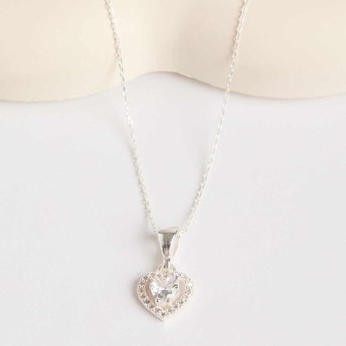 Sterling Silver Small Heart Pendent Necklace main product photo